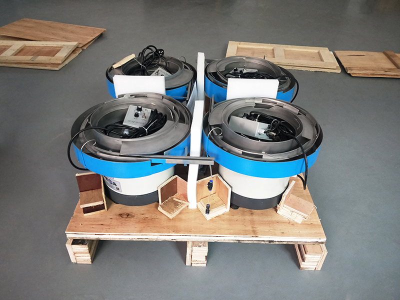 8 pcs vibration bowl feeders are ready for shipping to Indonesia